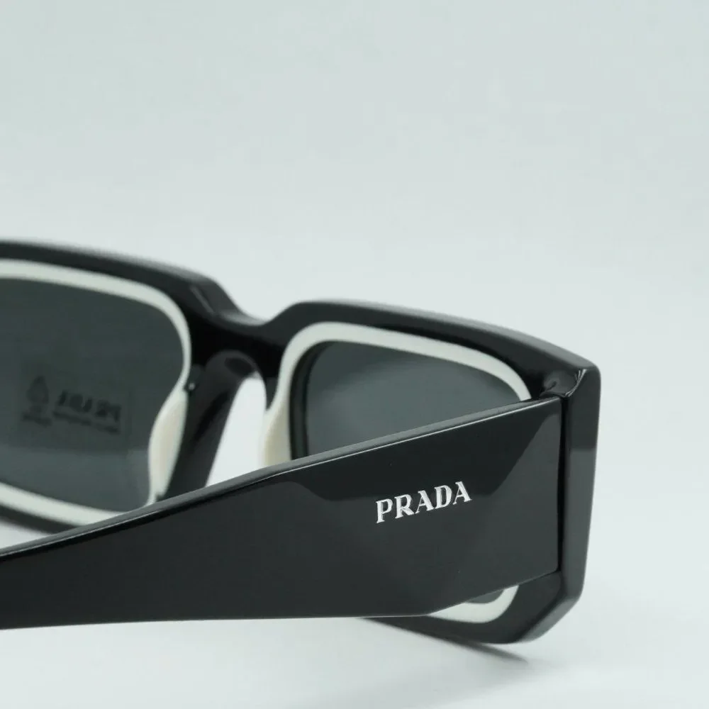 💯 NEW PRADA PR06YS 09Q5S0 BLACK GREY SUNGLASSES - Picture 10 of 13